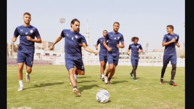 تدريبات لاعبو الفريق الأول لكرة القدم بنادي الزمالك