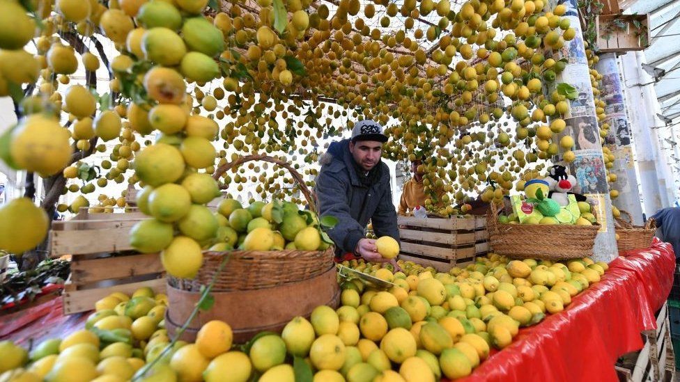 فى تونس العاصمة بائع الليمون فى "سوق التلات"