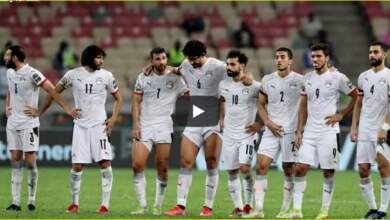 منتخب مصر خلال أداء ركلات الترجيح