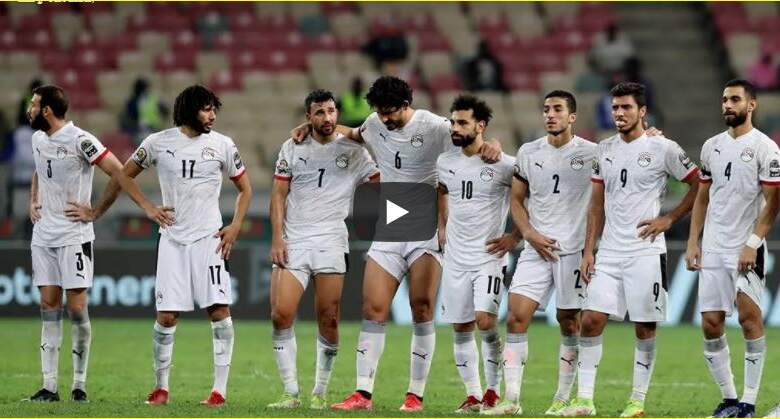 منتخب مصر خلال أداء ركلات الترجيح