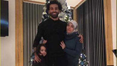 محمد صلاح وزوجته