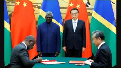 الصين توقع اتفاقا أمنيا مع جزر سليمان