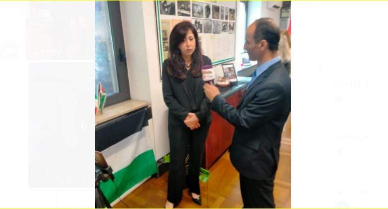 السفيرة عبير عودة سفيرة دولة فلسطين في إيطاليا فى حوارها للزميل إكرامى هاشم