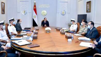 اجتماع الرئيس عبد الفتاح السيسي بقادة القوات المسلحة والهيئة الهندسية