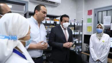 د. خالد عبدالغفار القائم بأعمال وزير الصحة والسكان يتفقد مستشفى أورام الإسماعيلية التعليمي