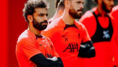 محمد صلاح في التدريبات