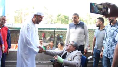عبد الله عبد العالي الحميدان خلال زيارته لمركز التخاطب والتأهيل بالمنيا