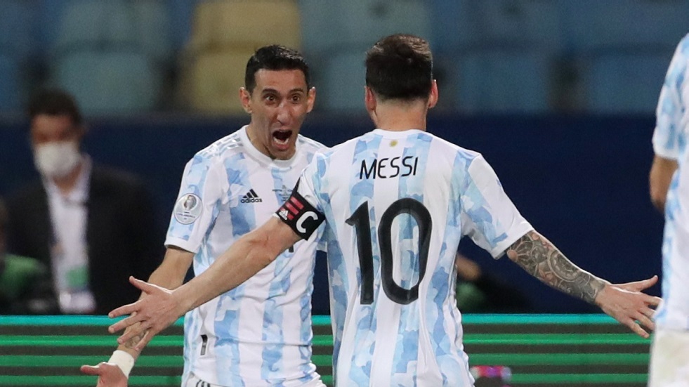 Di Maria marque le deuxième but de l’Argentine contre la France