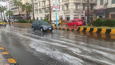 سقوط أمطار فى الإسكندرية