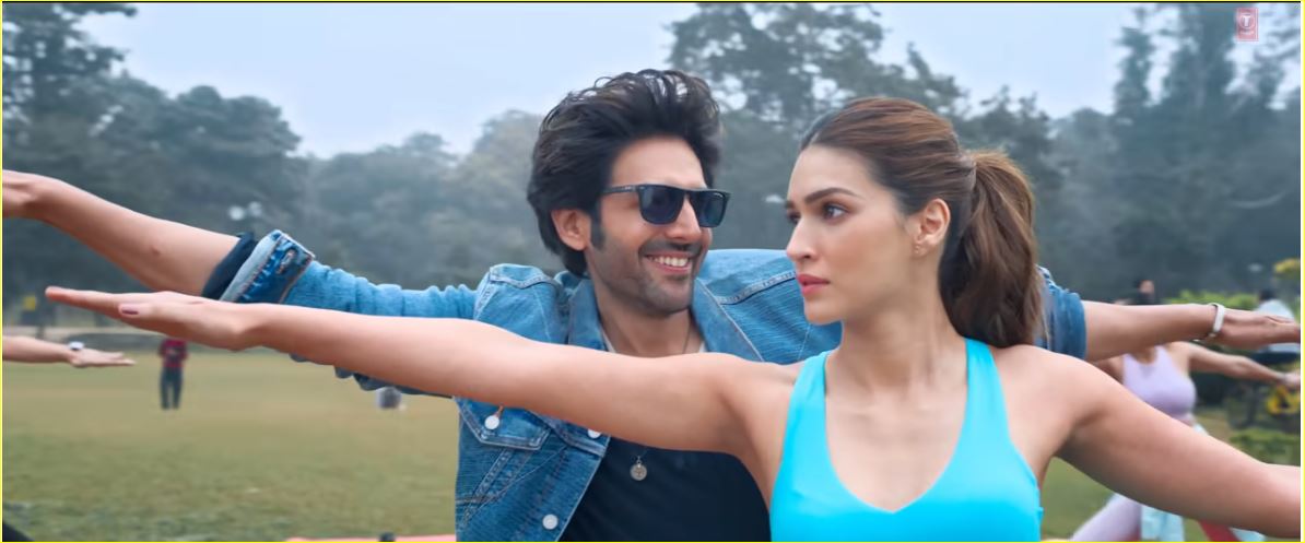 كارتيك أريان، وكارتى سانون Kartik Aaryan و Kriti Sanon فى "شهر زادة"