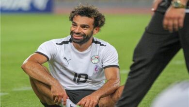 محمد صلاح في تدريب المنتخب