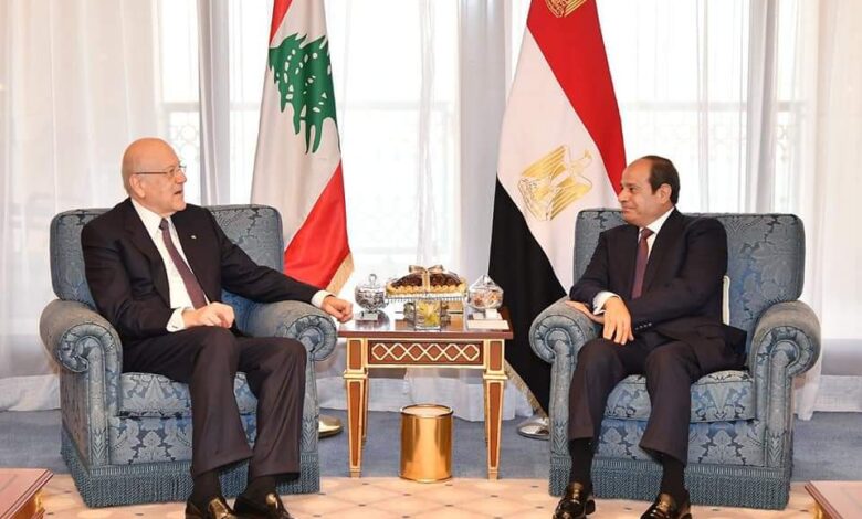 السيسي يستقبل رئيس الوزراء اللبناني