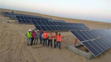 تشغيل بئر فرح بالصحراء الغربية بالطاقة الشمسية