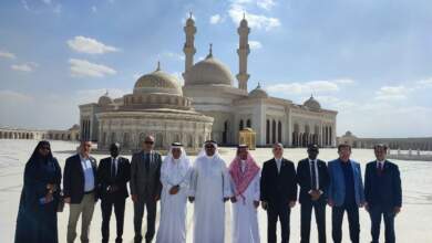 رئيس البرلمان العربي زالوفد المرافق له فى زيارتهم للعاصمة الإدارية
