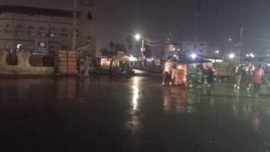 اشتداد غزارة الامطار بكفر الشيخ
