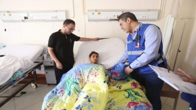 تقديم الخدمات الطبية لمصابي غزة