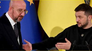 فولوديمير زيلينسكي ورئيس المجلس الأوروبي شارلز ميشيل