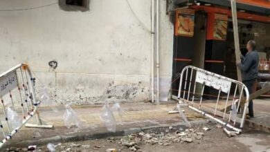 سقوط أجزاء من ستارة سطح عقار في الإسكندرية