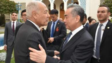 وزير الخارجية الصيني وانغ يي والأمين العام أحمد أبو الغيط