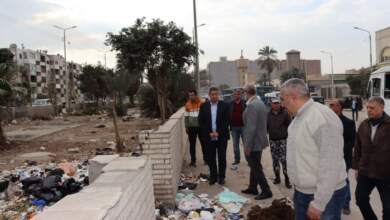 عبد الحميد الهجان محافظ القليوبية يتابع أعمال النظافة خلال جولة ميدانية