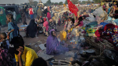 المشردون جراء الحرب فى السودان