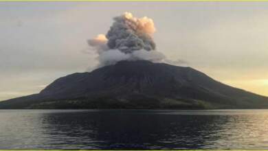 ثوران بركان جبل روانج