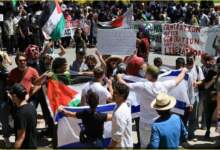 صدامات فى جامعة كاليفورنيا بين المؤيدن لفلسطين والمعارضين