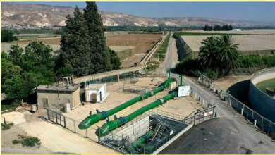 نظام الأنابيب المستخدم لنقل المياه من إسرائيل إلى الأردن