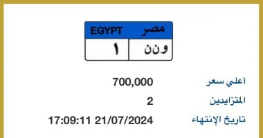 اللوحة المميزة "و ن ن - 1"