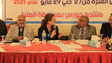 م. حسن يحيى رئيس مياه المنيا و د. مورين لويز ود. إيهاب جبريل باليونيسف