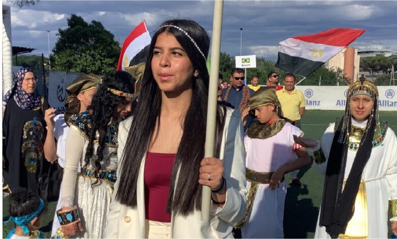الموكب المصري المشارك فى افتتاح البطولة