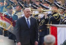 الرئيس اللبنانى فى زيارته لمصر