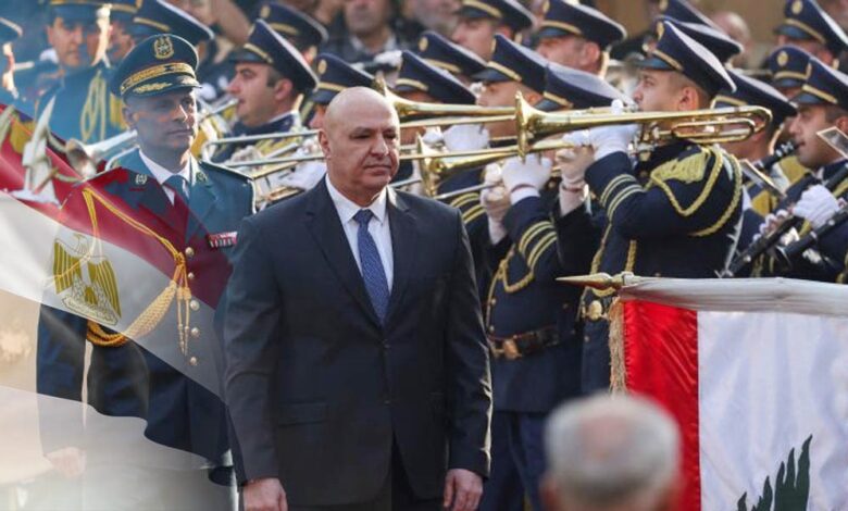 الرئيس اللبنانى فى زيارته لمصر