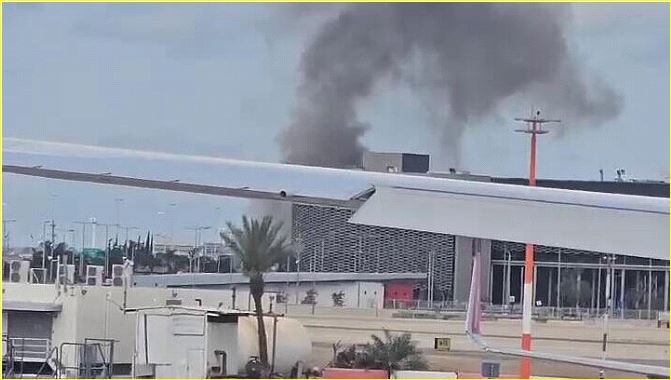 مطار بن غوريون الدولي يتعرض لقصف صاروخي حوثي.
