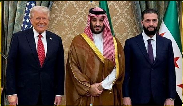 الشرع وترامب وبينهما محمد بن سلمان