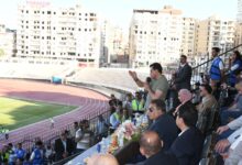 وزير الشباب والرياضة فى استاد المنصورة