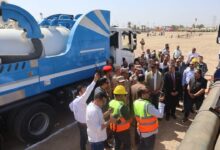 اصطفاف معدات مياه الفيوم ضمن التدريب العملي صقر 149