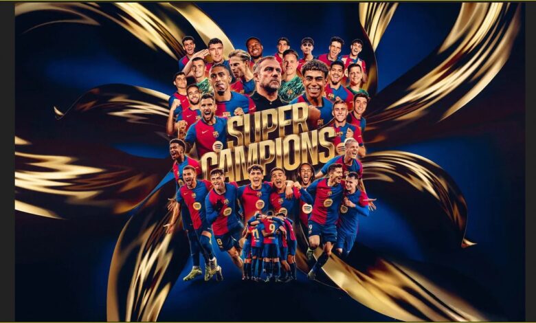 فوز برشلونة بالدورى الأسبانى
