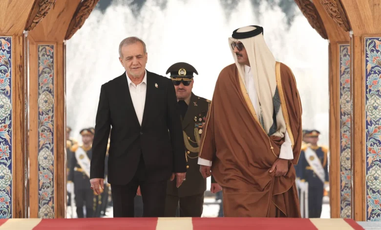 رئيس إيران وأمير قطر