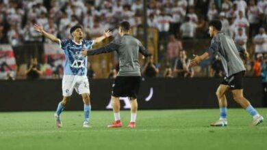 فرحة بيراميدز بهدف التقدم على الزمالك