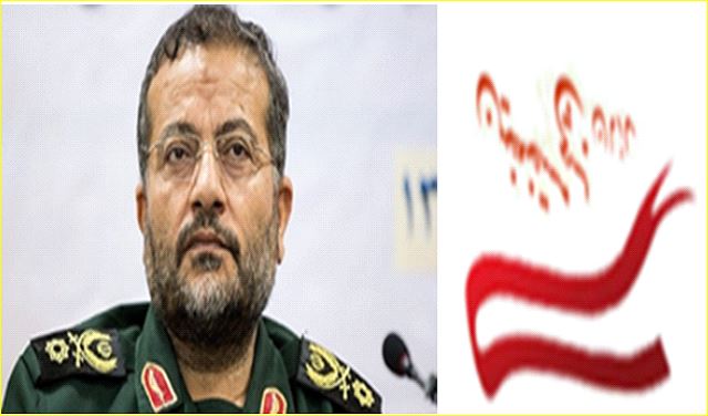 شعار "الباسيج" وقائدها الحالى العميد غلام رضا سليماني