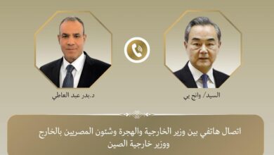 وزير الخارجية والهجرة ونظيره الصيني