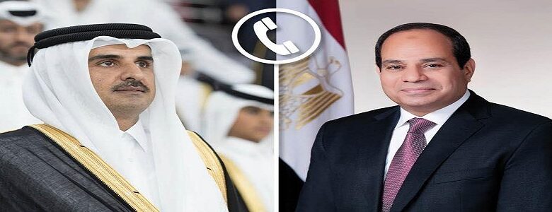 الرئيس السيسي وأمير قطر