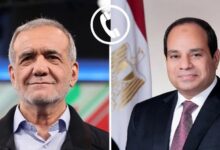 الرئيس عبد الفتاح السيسي ونظيره الإيرانى مسعود بزشكيان