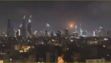 صاروخ إيرانى يسقط على تل أبيب