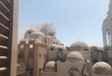 حريق في مكيفات مطبخ كنيسة العذراء مريم