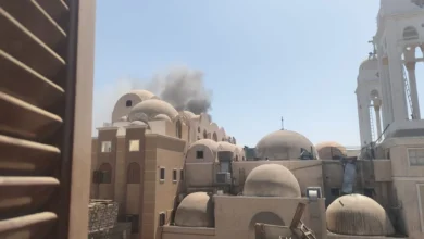 حريق في مكيفات مطبخ كنيسة العذراء مريم