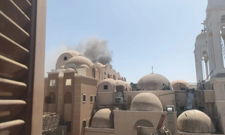 حريق في مكيفات مطبخ كنيسة العذراء مريم