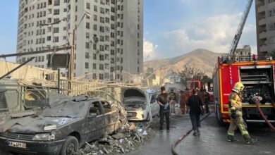 آثار الضربات اسرائيلية على طهران